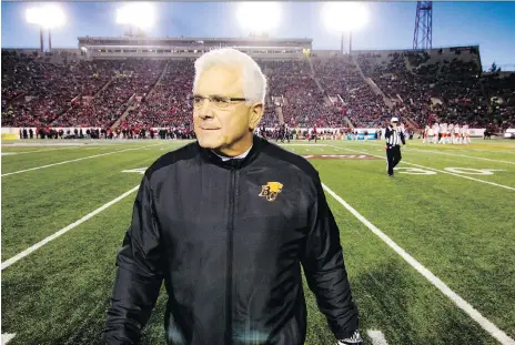  ?? MIKE DREW ?? At the age of 68, B.C. Lions head coach Wally Buono enters his final year in the league with the most regular-season wins in CFL history, five Grey Cups, and a host of memories from his 25 years on the sidelines: 13 with the Calgary Stampeders first,...