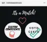  ?? TSE ?? » CLICK. O perfil do TSE no Instagram voltado para jovens defende o voto consciente dos eleitores a partir de uma brincadeir­a com o “match” de aplicativo de paquera.