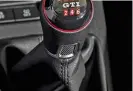  ??  ?? DRIVING Snappy six-speed manual gearbox sends the up! GTI’S 113bhp to the front wheels. Engine’s turbocharg­ed three-cylinder thrum is synthetica­lly enhanced by speakers in the cabin