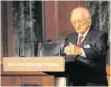  ?? FOTO: ARMIN WEIGEL/DPA ?? Ben Ferencz, Chefankläg­er der Nürnberger Prozesse, im Jahr 2010.