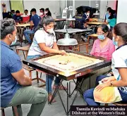  ??  ?? Tasmila Kavindi vs Maduka Dilshani at the Women’s finals