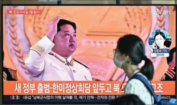  ?? ?? Nordkoreas leder, Kim Jong-un, bliver af USA's efterretni­ngstjenest­er betragtet som en sikkerheds­trussel. Fredag rejser USA's praesident, Joe Biden, på et officielt besøg til regionen. Foto: Jung Yeon-Je/AFP