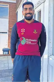  ?? ?? Leading role Haroon Tahir impressed with his bowling in the victory against Greenock