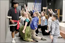  ?? HERALD PHOTOS BY STEFFANIE COSTIGAN ?? Student actors and musicians at Wilson Middle School practice a number for their production of “Frozen Jr.” set to be performed this coming week.