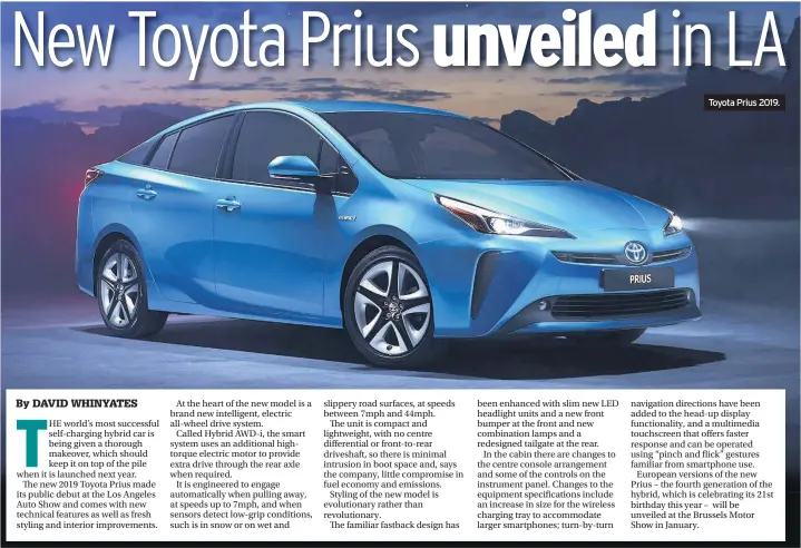  ??  ?? Toyota Prius 2019.