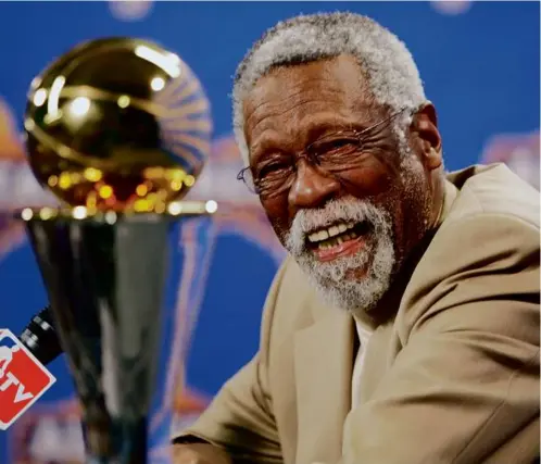  ?? 2009 FILE/MATT YORK/ASSOCIATED PRESS ?? Celtics legend Bill Russell achieved unparallel­ed success on the court, including 11 NBA titles and five MVPs.