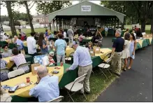  ?? BEN HASTY — MEDIANEWS GROUP ?? The 75th anniversar­y celebratio­n of the Berks County Conservati­on District at the Oley Fire Company fairground­s on Monday night, Aug. 9. About 130 people attended.