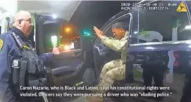  ?? AP ?? A Black and Latino U.S. Army lieutenant sued two Virginia police officers who drew their guns and pepper-sprayed him during a traffic stop.