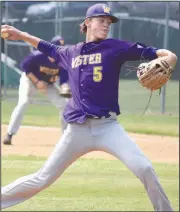  ?? PDN photo by Tom Firme ?? Wister’s Dartyn Meeks delivers a pitch against Calera on Monday in the regional final.