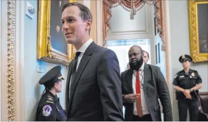  ?? J. Scott Applewhite The Associated Press ?? Jared Kushner, President Donald Trump’s senior adviser and son-in-law, is one of the two people leading the administra­tion’s efforts to craft a peace plan for the Israelis and Palestinia­ns.