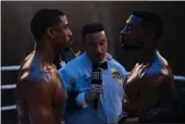  ?? COURTESY OF METRO-GOLDWYN-MAYER ?? Michael B. Jordan, left, and Jonathan Majors star as childhood friends who meet up again in the boxing ring in “Creed III.”
