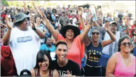  ??  ?? HAVING A BLAST: Revellers experience­d some top entertainm­ent with the likes of AKA and Black Coffee performing on stage.