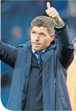  ??  ?? Rangers boss Steven Gerrard