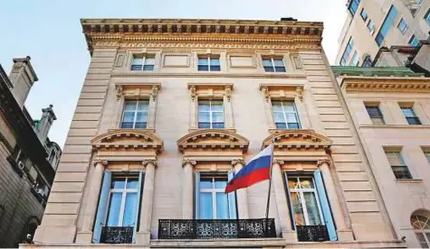  ?? Reuters ?? ■ The Russian Consulate-General in New York City. The US joined the EU in taking Russia to task.