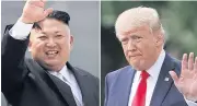  ?? AP ?? North Korean leader Kim Jong-un and US President Donald Trump.