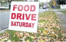  ?? TRIBUNE FILE PHOTO ?? The Welland and Port Colborne food drives take place Saturday.