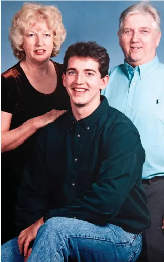  ??  ?? Proud parents: Sgt Blackman, aged 1 , flanked by Frances and Brian