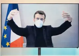  ?? CHARLES PLATIAU/REUTERS ?? At 42, French President Emmanuel Macron is the youngest world leader to test positive for COVID-19. Macron will work in isolation for the next week.