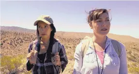  ?? COURTESY OF ALEXANDRA BOYLAN ?? Helenna Santos and Alexandra Boylan star in “At Your Own Risk,” filmed in New Mexico.