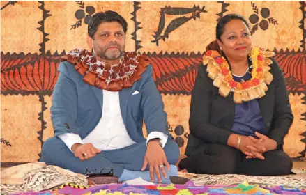  ?? . Photo: Ministry of Local Government ?? From left: Minister for Economy and Attorney-General Aiyaz Sayed-Khaiyum with the Minister for Local Government, Housing and Community Developmen­t Premila Kumar during a two-day tour in Levuka