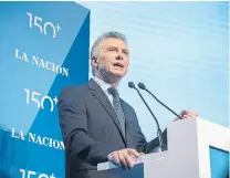  ??  ?? El presidente Mauricio Macri