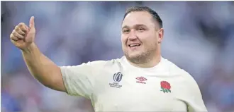  ?? Picture: REUTERS ?? England’s Jamie George celebrates after the 2023 Rugby World Cup quarter-final match against Fiji.