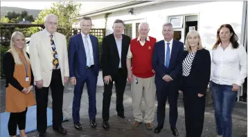  ??  ?? Niamh Nolan, Dan Murray and Frank Keenaghan, Golf Classic Committee, David Dunne, Captain of Bray Golf Club, organiser Jack Finlay, Joe Creegan from Zurich Insurance, Pauline Bergin Regional Director of Carmona Services and Olive Finlay at Carmona...