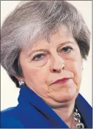  ??  ?? FACING DEFEAT: Theresa May