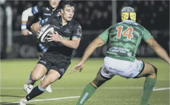  ??  ?? Lee Jones gets a start on the wing in place of Leonardo Sarto for Glasgow as they prepare to face English champions Exeter tonight in their European Champions Cup Pool 3 clash.