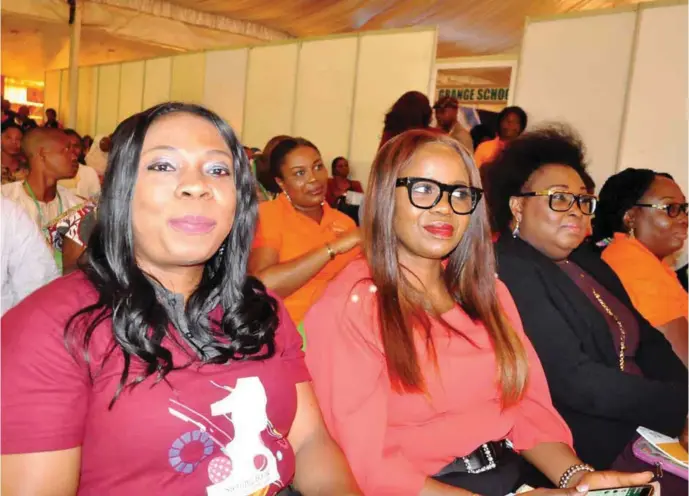  ??  ?? L-R: Head, One Education, Sterling Bank Plc, Mrs. Ibironke Akinmade; Business Manager, Sterling Bank Plc, Ilupeju Branch, Mrs. Olabisi Omole and an education consultant, Mrs. Funmi Tella