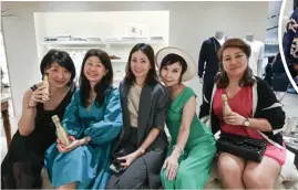  ?? ?? Brunello Cucinelli’s VVIP guests enjoying their evening with Stefanie Ng (third from left)