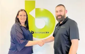  ?? Photo/ Supplied ?? Taranaki and Manawatu regional manager Kim Olsen and TCA general manager Ryan celebrate a new partnershi­p agreement.