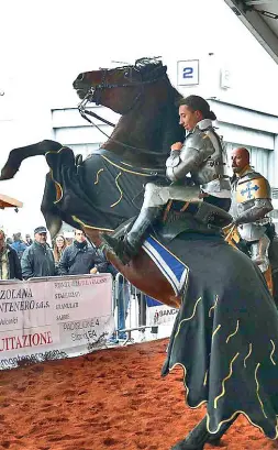  ??  ?? Conto alla rovescia Un’esibizione in costume alla scorsa edizione di Fieracaval­li. Anche quest’anno attesi appassiona­ti da tutta Italia