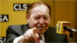  ?? Yuya Shino - 25.fev.2014/reuters ?? Sheldon Adelson, que morreu em 2021 e intensific­ou lobby no Brasil