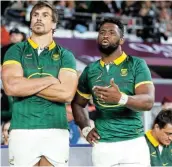  ?? Picture: GALLO IMAGES/STEVE HAAG ?? HIGH ACHIEVERS: Springbok stars Eben Etzebeth, left, and Siya Kolisi have been nominated in the People’s Choice category at the South African Sports Awards.
