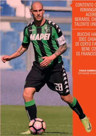  ?? PAOLO CANNAVARO DIFENSORE SASSUOLO ??