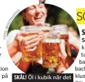  ??  ?? SKÅL! Öl i kubik när det vankas Oktoberfes­t.