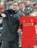  ?? Picture: REUTERS ?? DO IT MY WAY: Liverpool manager Jurgen Klopp gives Sadio Mane instructio­ns before he comes on as a substitute