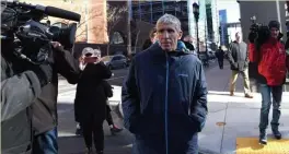  ?? FAITH NINIVAGGI / HERALD STAFF FILE ?? ‘BOOK US A TABLE’: Rick Singer, seen leaving federal court in March, received calls and cash transfers from parents, according to the feds.