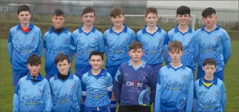  ??  ?? The victorious North End United squad prior to Saturday’s cup success in New Ross.