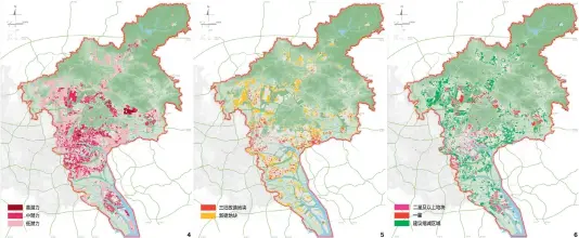  ??  ?? 图 4广州市绿色建筑空间­分布潜力图（模型生成）
图 5广州市绿色建筑空间­分布潜力图（范围矫正）
图 6广州市绿色建筑空间­分布潜力图（总量矫正）图7“十三五”各区绿色建筑指标比重