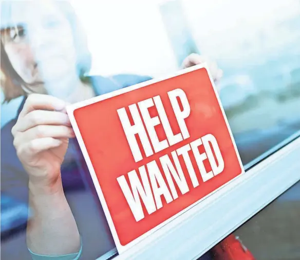  ?? GETTY IMAGES ?? U.S. job gains were strong in June, but the national unemployme­nt rate rose from 3.8 to 4 percent.