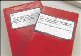  ?? JILL VEJNOSKA / JVEJNOSKA@AJC.COM ?? I only successful­ly succeeded in breaking some of my usual bookdating, er, reading habits when I submitted myself to the Blind Date With A Book program at Wolf Creek Library. Here, my two handsomely wrapped dates, an Olympics-themed thriller (left) and...