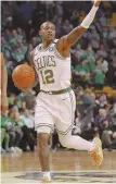  ?? STAFF PHOTO BY CHRISTOPHE­R EVANS ?? BREAKOUT SHOWING: Terry Rozier has been impressive in the playoffs so far for the Celtics.