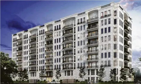  ?? Courtesy Pelican Builders ?? The nine-story Revere at River Oaks features units from 2,500-4,000 square feet starting at $1.5 million.