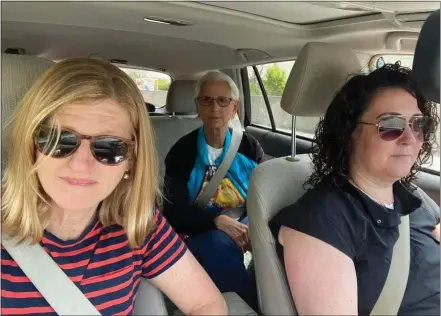  ?? SUBMITTED PHOTO ?? Ginny Kerslake, left, Lani Frank and Danielle Friel Otten take a road trip to Washington, D.C., in support of a woman’s right to choose.