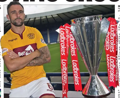  ??  ?? DEEP IMPACT: Motherwell skipper Hartley reckons Fir Park is the place for players to showcase their talent