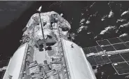  ?? REUTERS ?? The Nauka (science) multipurpo­se laboratory module is seen docked to the Internatio­nal Space Station.