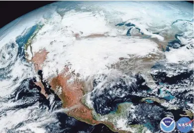  ?? NASA/NOAA ?? The first images from the newest geostation­ary meteorolog­ical satellite, which UW-Madison scientists played an integral role in in developing, were released Monday.