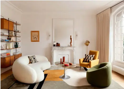  ??  ?? Pictured throughout: A Parisian family home decorated by French interior designer Fleur Delesalle